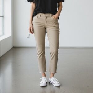 NYDJ Womens MFOZ2041 Sheri Slim Ankle Mini Fray Hem Jeans - Feather Wash - Sz 10